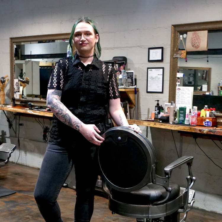 Dillon Liles-Tindall, Barber at Fading Traditions Barber Shop