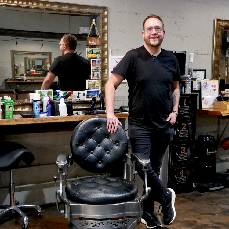 Justin Tindall, Cosmetologist at Fading Traditions Barber Shop